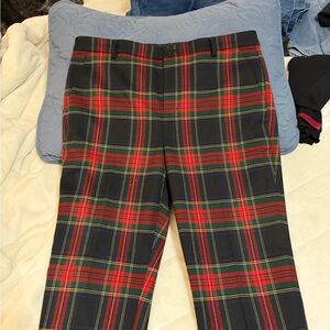 Ladies Ralph Lauren Tartan Plaid Pants - Red and Black.